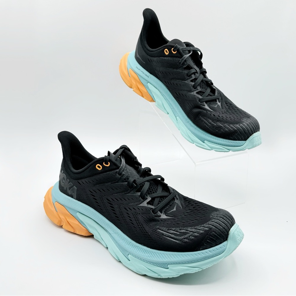 Hoka One One Black Teal Orange Athletic Running Shoes